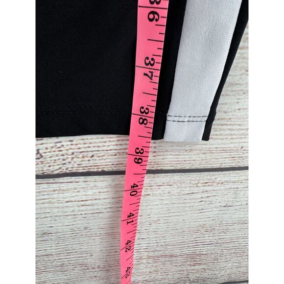 Lauren Ralph Lauren Ruffle Side Bodycon Dress Women's Size 6 Black/White Trim - Picture 12 of 12